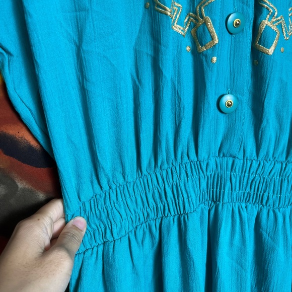 Vintage Donna Toran “Jaguars Teal” Jumpsuit Womens Size Medium - Picture 7 of 16